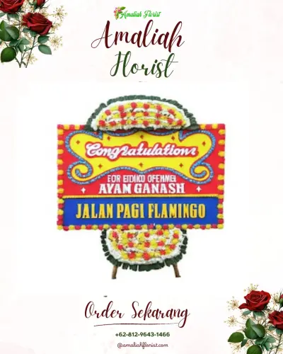 Bunga Papan Congratulation di Kayu Ombun